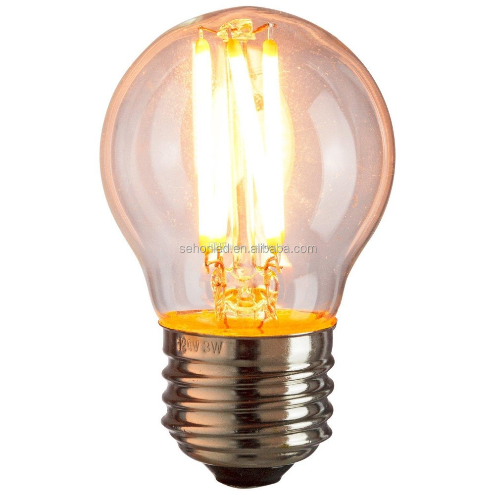 Explosions Presell Energy Saver G45 Led Light Bulb 30000hrs Led Curved Filament Bulb from sehon