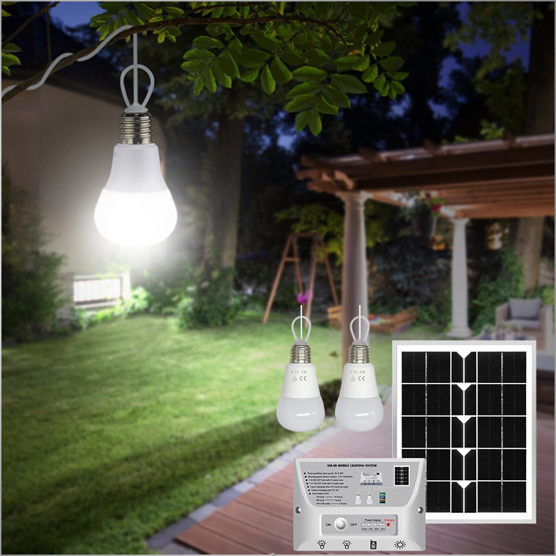 Cheap Portable Outdoor Power Generation System Solar LED Lighting Tent Emergency Camping Lights Bulbs