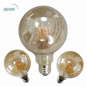 led spiral filament bulb G125 decorative loop indoor color lamp