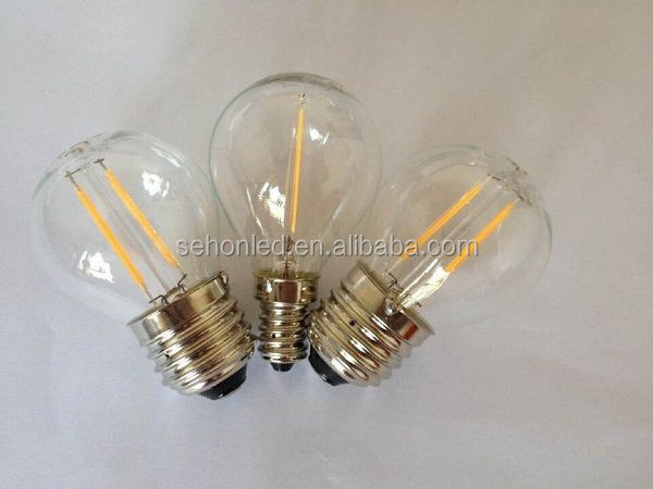 Explosions Presell Energy Saver G45 Led Light Bulb 30000hrs Led Curved Filament Bulb from sehon