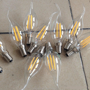 Led Candle Light Bulb 2W E12 3000K  Flame Tip LED Filament Bulb Dimmable from sehon