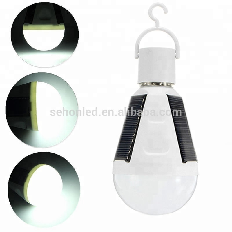 Emergency 4 To 6 Hours Energy Saving Bulb Lights Led Camping Rechargeable Solar Outdoor Lamp