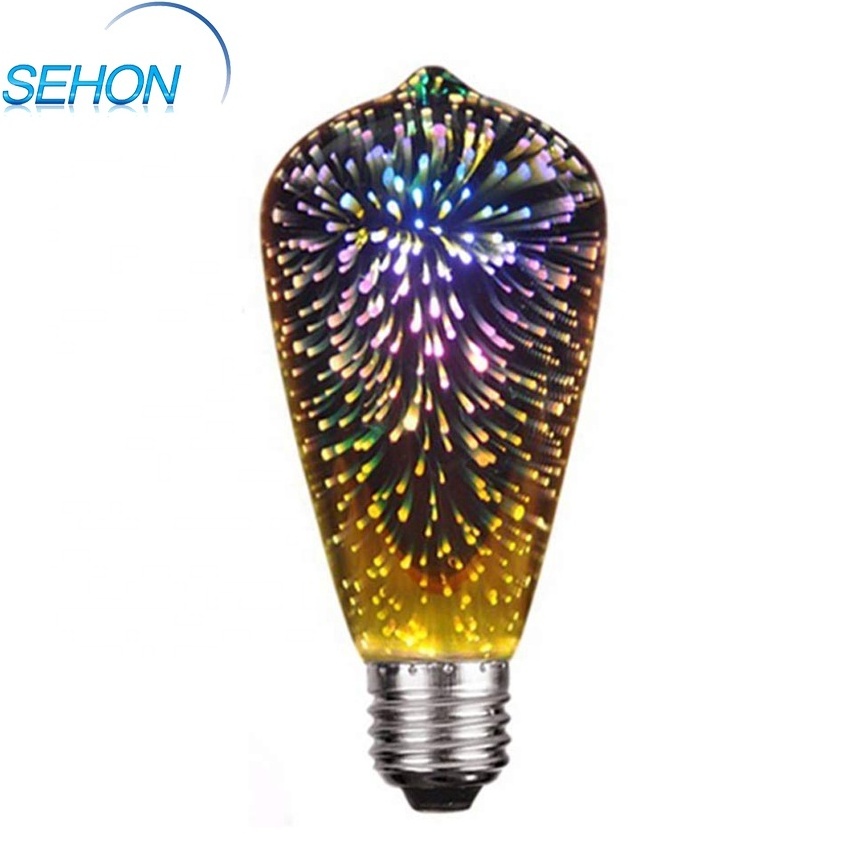 4W LED 3D Fireworks Light Bulb E26 Base Edison Bulb Light for Holiday Christmas Decoration Bar Glass LED Lamp