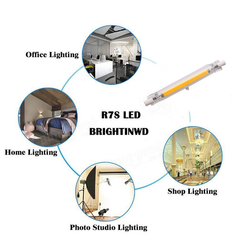 R7s Led Bulb 78-118mm 5-20w Dimmable Warm White 3000k 3000lm Linear Replace 300w Halogen Lamp