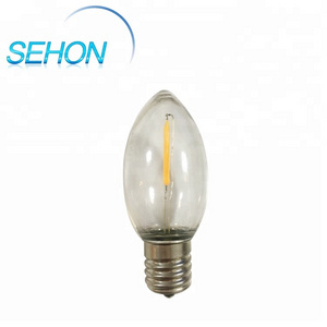 0.5W E14 C7 LED Filament Candelabra Bulbs Vintage Tubular Night Light Bulb Warm White 2200K 5 Watt Equivalent  e12 candelabra bu