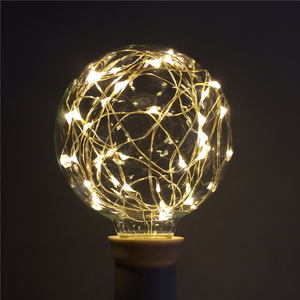 E27 Copper wire decorative light bulb Colorful LED Edison Ball bulb G95 font fireworks from sehon