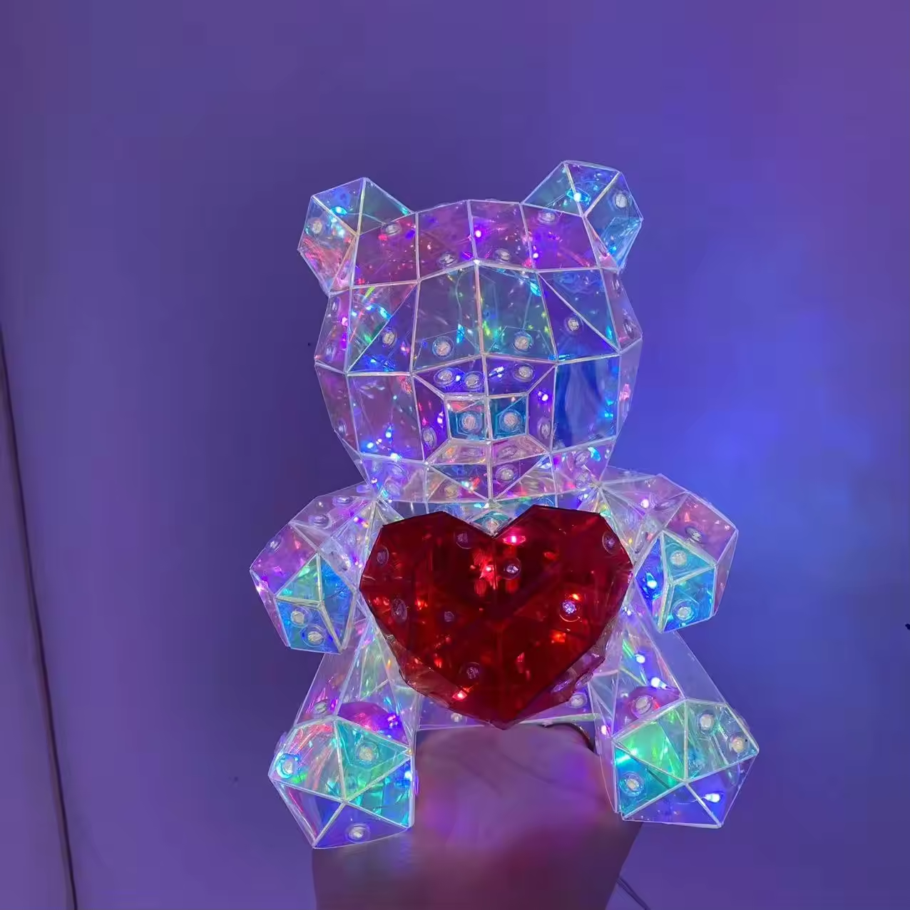 Novelty Gift Love Teddy Bear 18CM 25CM 30CM 40CM 3d Led Night Light Glow Up Bear Toy Table Lamp