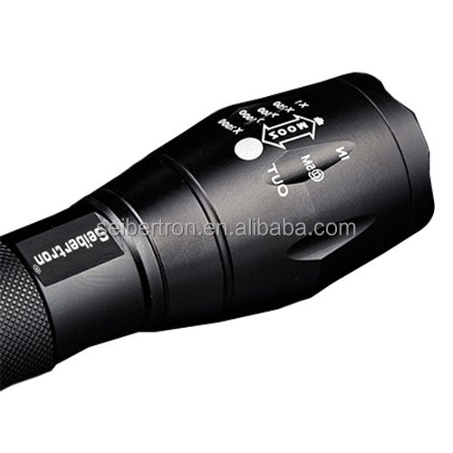 Seibertron Waterproof Q5 Tactical LED 18650 Rechargeable Zoomable Flashlight