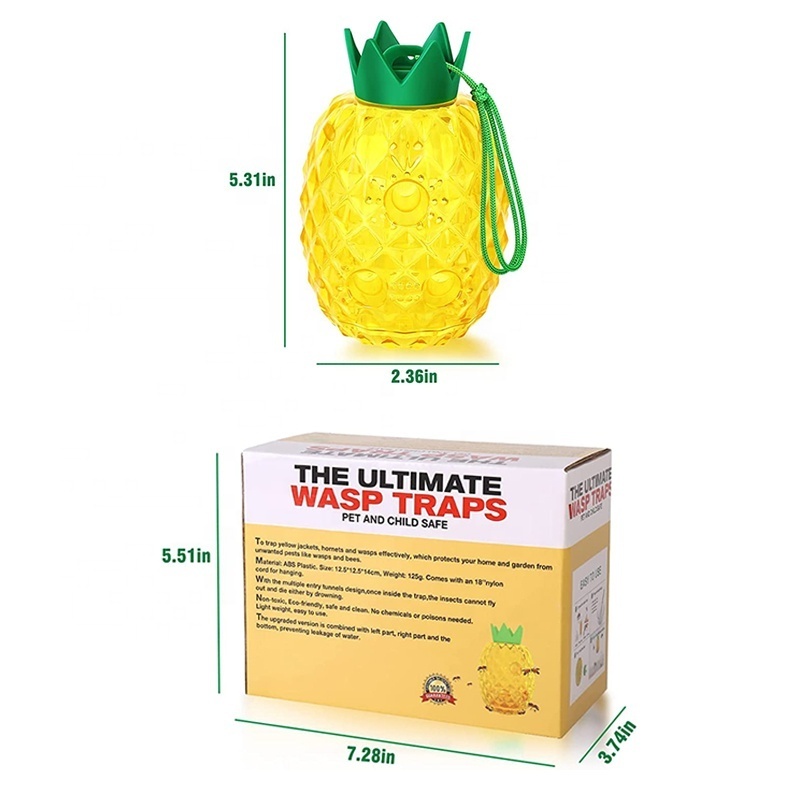 Seicosy Factory wholesale Hot Sale Wasp trap for Indoors, Fruit Fly Trap with Yellow Double Side Sticker, Bee Trap Killer