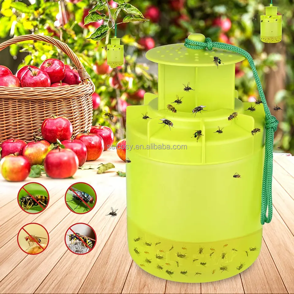 Seicosy Wholesale Hot Sale  Fly Trap Outdoor Hanging, Fly Trap for Outside, Non-Toxic Reusable Outdoor Fly Pest Control