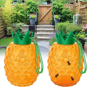 Seicosy Wasp Trap 2 Packs-Bee Catcher Outdoor Hanging Insect Killer Non-Toxic Reusable Hornet Yellow Jacket Trap