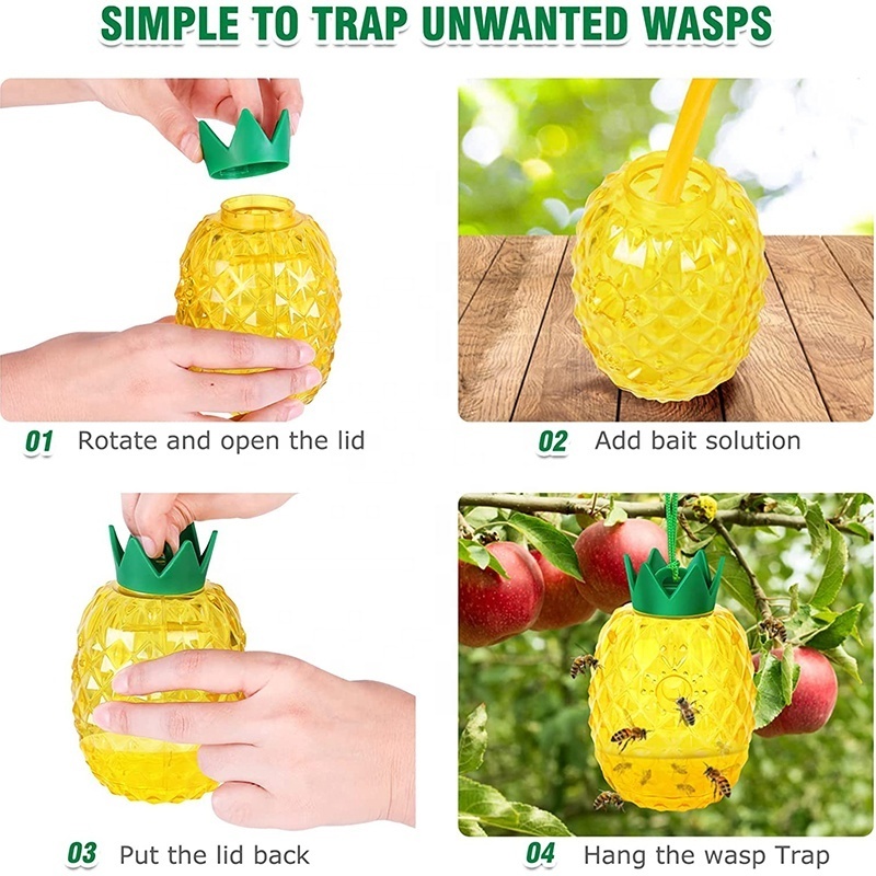 Seicosy Factory wholesale Hot Sale Wasp trap for Indoors, Fruit Fly Trap with Yellow Double Side Sticker, Bee Trap Killer