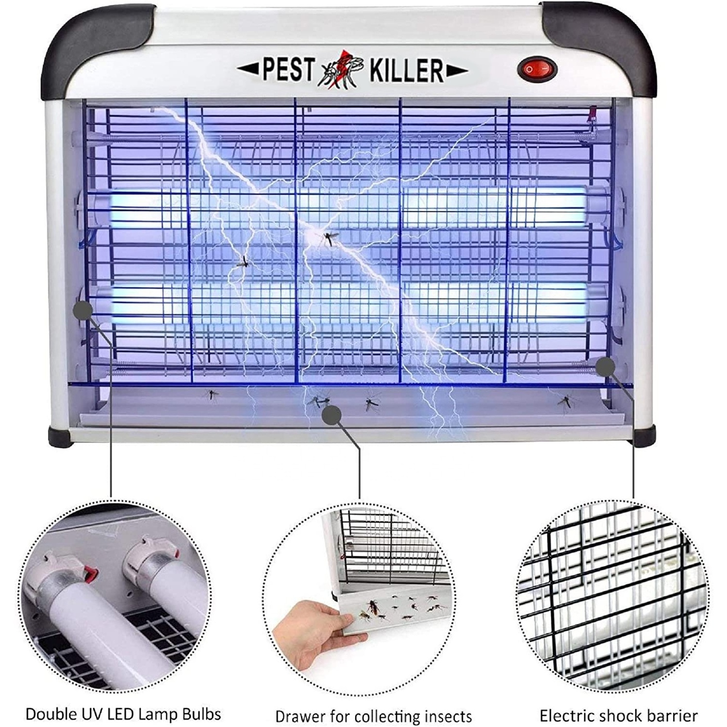 Seicosy Factory Wholesale Durable Indoor Safe Electric Insect Catcher Fly Trap without Stimulation Mosquito Killer bug zapper