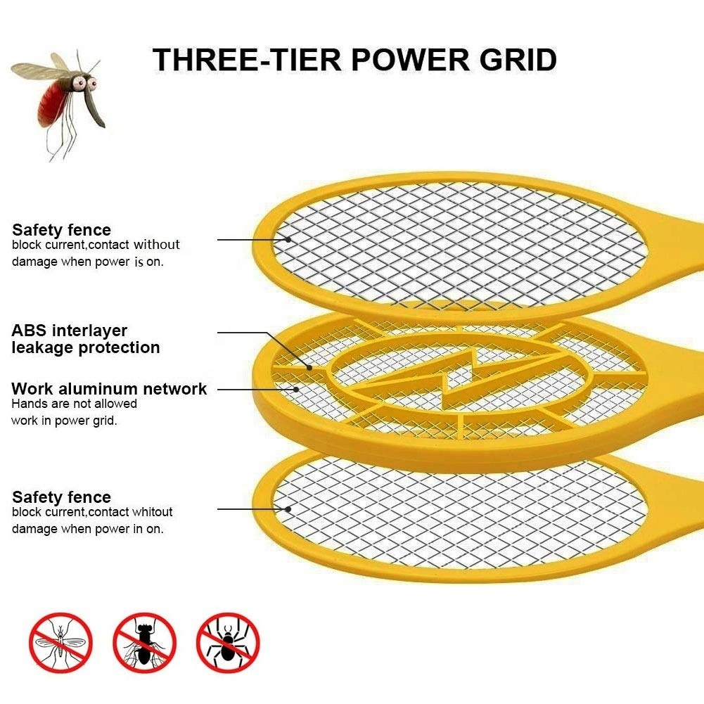 Seicosy Wholesale Battery-powered electronic mosquito fly swatter electric mosquito killer racket