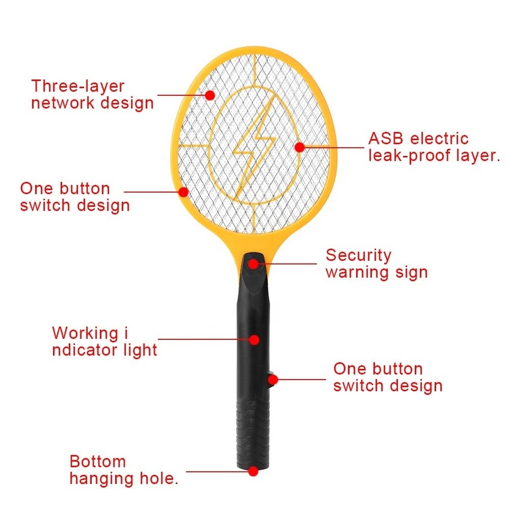 Seicosy Wholesale Battery-powered electronic mosquito fly swatter electric mosquito killer racket