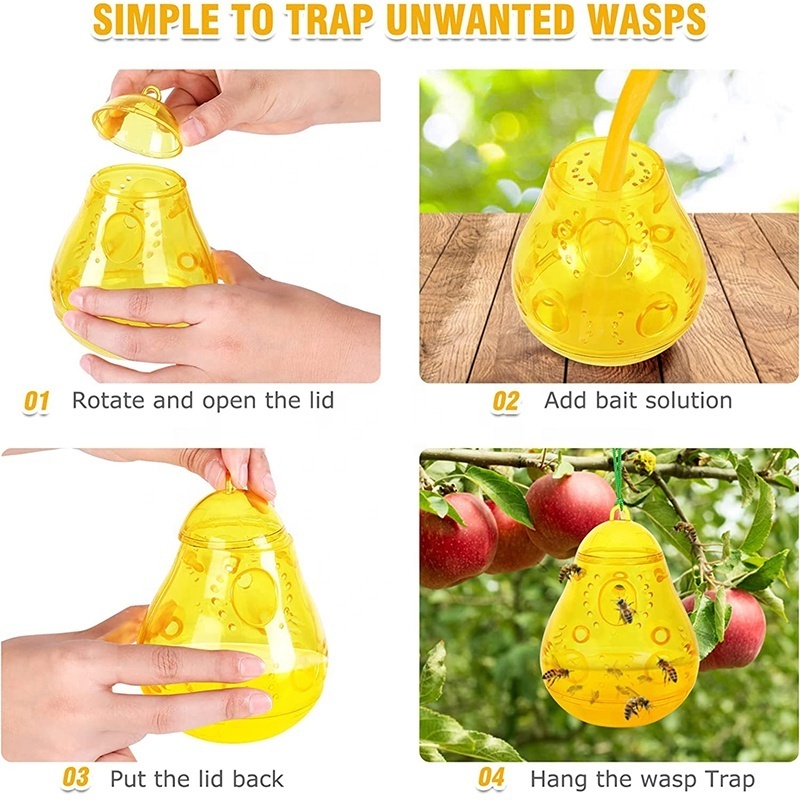 Seicosy Wholesale Eco Friendly Plastic Outdoor Garden Live Animal Bee Wasps Trap Catcher