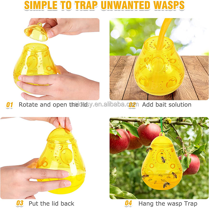 Seicosy Wholesale Eco Friendly Plastic Outdoor Garden Live Animal Bee Wasps Trap Catcher