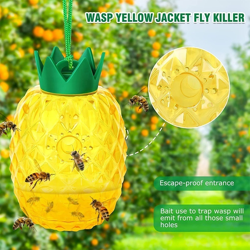 Seicosy Factory wholesale Hot Sale Wasp trap for Indoors, Fruit Fly Trap with Yellow Double Side Sticker, Bee Trap Killer