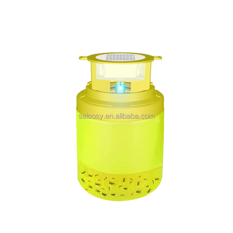 Seicosy Solar Fly Trap Indoor and Outdoor Gnats Wasp Fruit Fly Trap New Indoor Fruit Fly killer Traps Attractant Pest Catcher