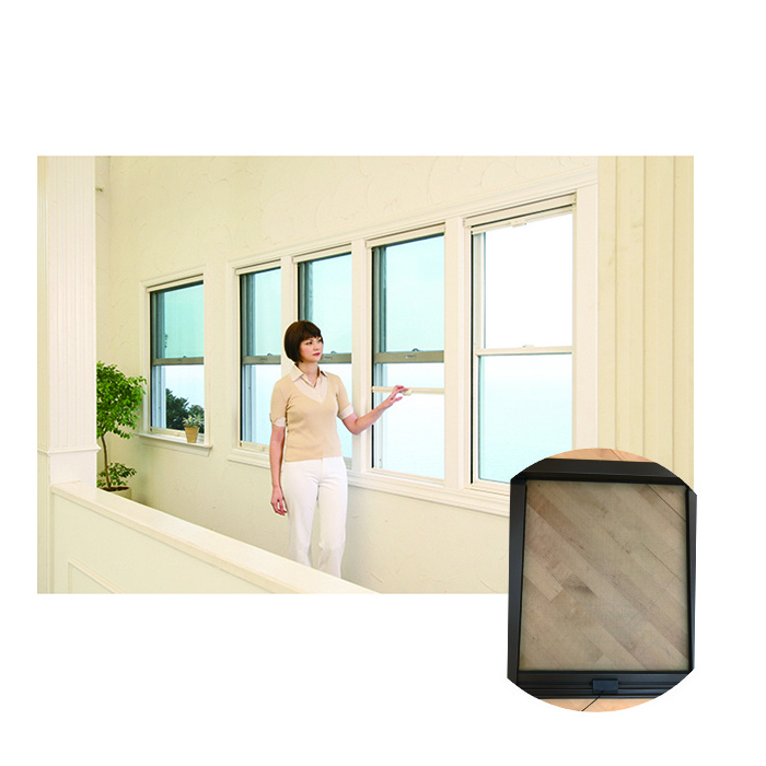 Retractable roller screen flexible application mesh lock adjuster folding metal mosquito net roll up  system