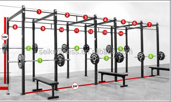 2018 New-Concept commercial crossfit rig JG-MK7205 / Sectional crossfit rack / monkey rig