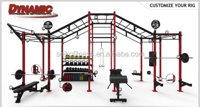 2018 New-Concept commercial crossfit rig JG-MK7205 / Sectional crossfit rack / monkey rig