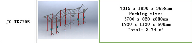 2018 New-Concept commercial crossfit rig JG-MK7205 / Sectional crossfit rack / monkey rig