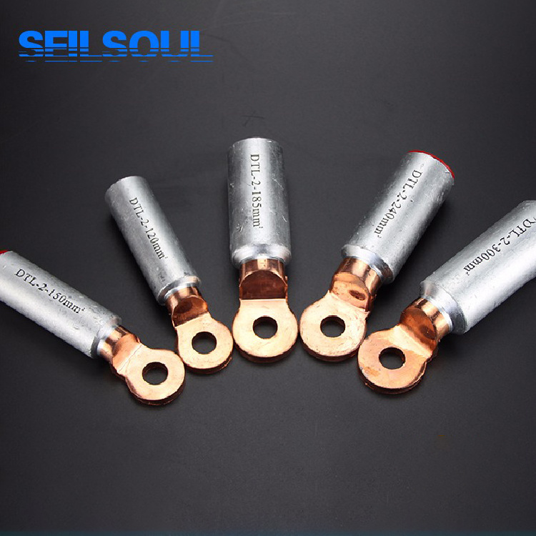 DTL Copper And Aluminum Electrical Connectors,Bimetallic Copper Cable Lug Size