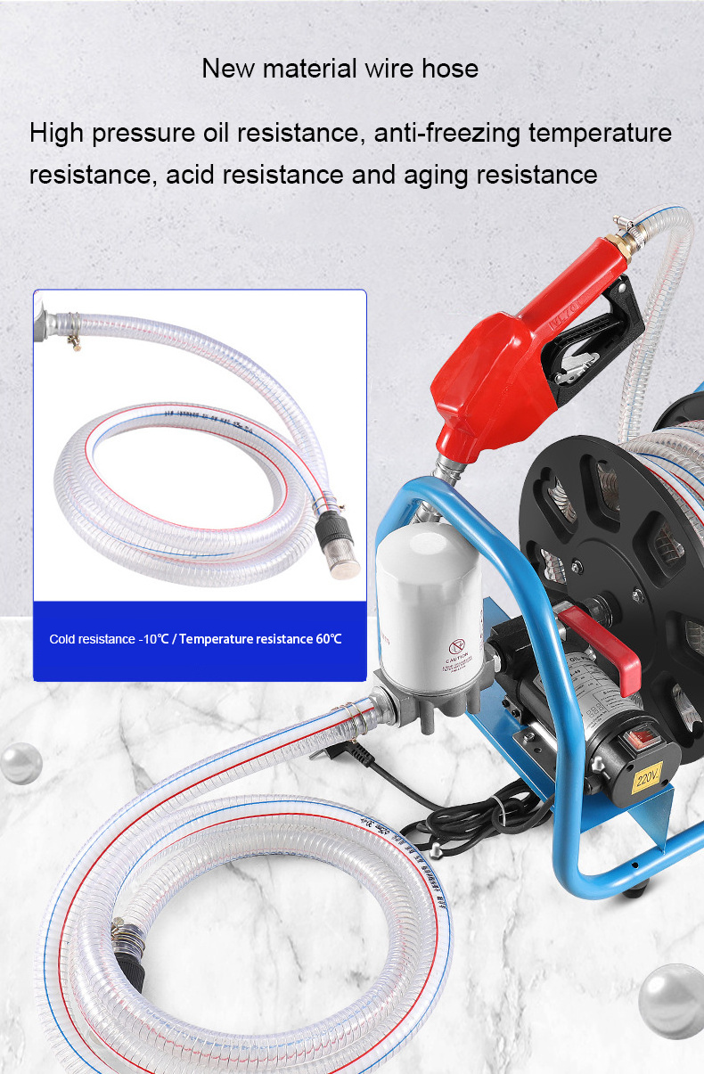 Best selling multi-specification diesel electric pumping refueling manual gun metering reel pump Cast Iron Hose Reel