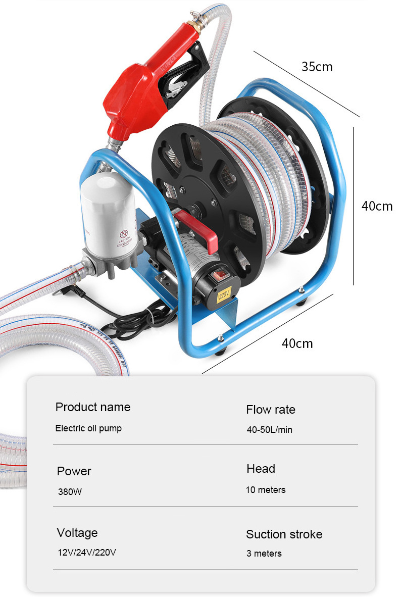 Best selling multi-specification diesel electric pumping refueling manual gun metering reel pump Cast Iron Hose Reel