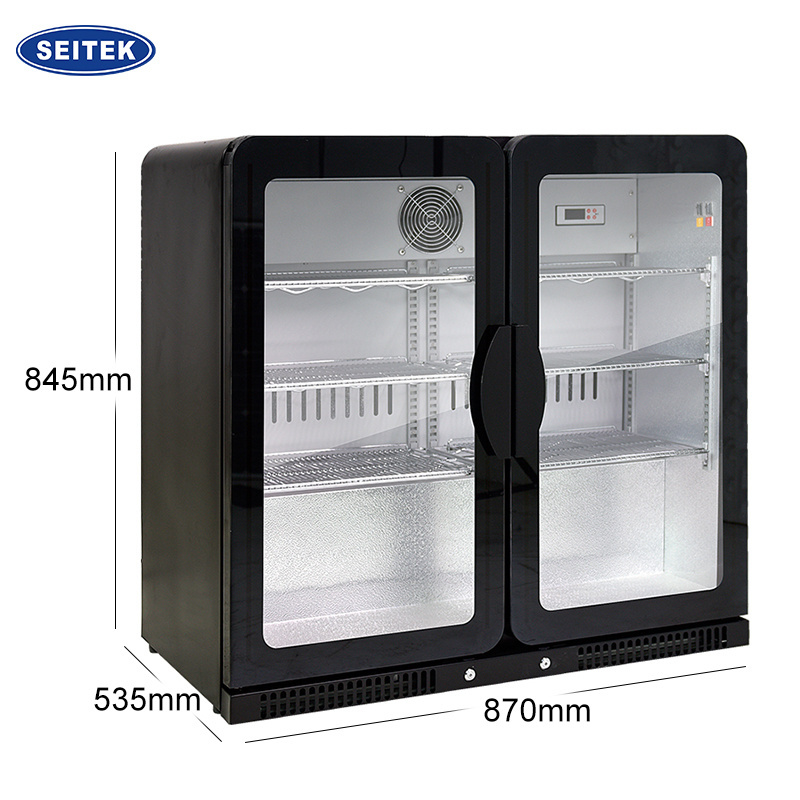 Retro cooler 210L beverage cooler fridge for coffee bar and office