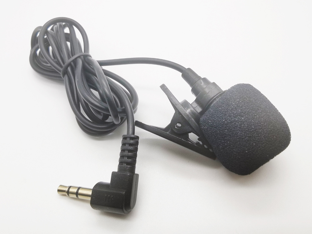 Single Head 3.5mm Audio Input Sound Player Tie Collar Microphone