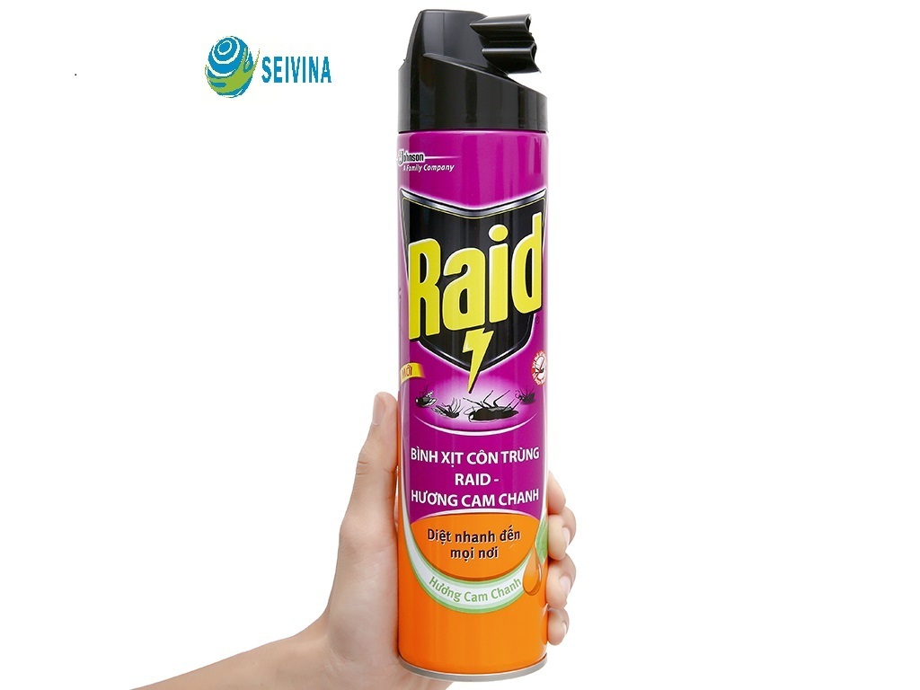 Raidd insect spray with citrus scent for mosquitos, cockroachs, ants, flies kill.