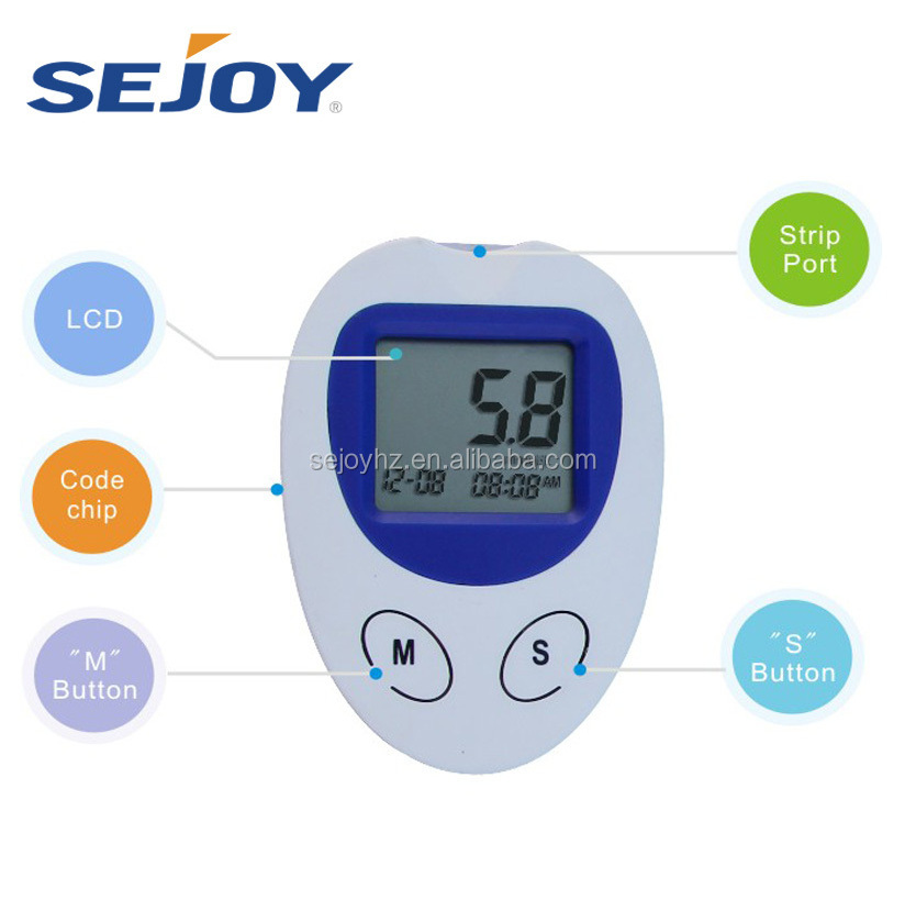 New Arrival Portable Professional Digital Automatic Blood Glucose Meter Glucometer Brands With Glucometer Strips