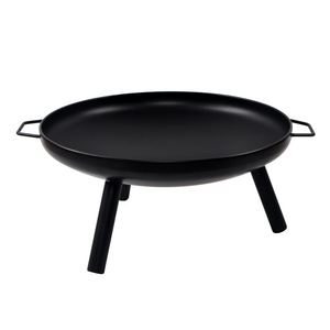 SEJR 24, 32, 36 Inch Black Steel Wood Burning Fire Pit Bowl For Outdoor Backyard Patio