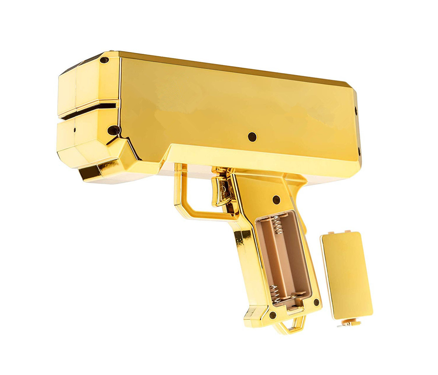 Factory supplier toy guns customized Metallic Gold money gun chrome money spray gun Cash Cannon with logo