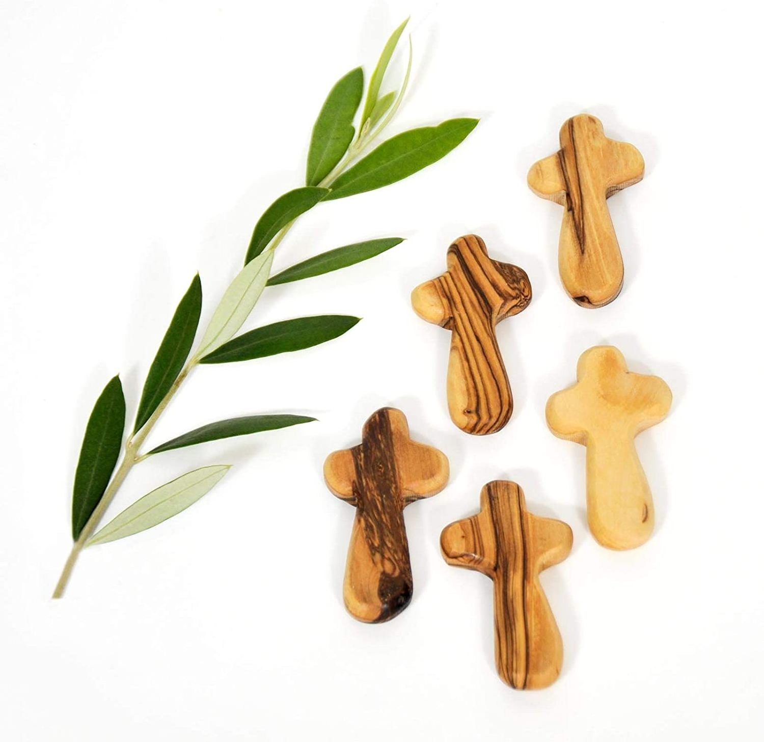 High Quality Natural Wood Custom Hand Holding Comfort Prayer Wooden Cross