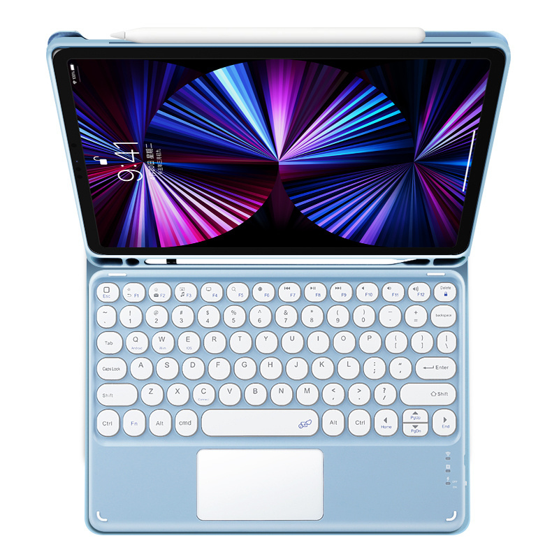 Magnetic Keyboard case For iPad 7 8 9 10.2 case with Wireless Touchpad Keyboard For iPad 10.2 inch with Pencil Holder