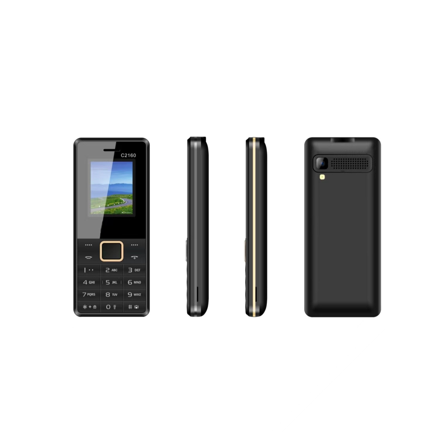 Factory Price Stock Available 2G GSM Dual SIM Card Slim Keypad Mobile Phone Feature Phone