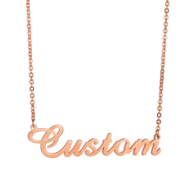 Dropshipping 2019 Fashion Stainless Steel Jewelry Custom Pendant Name Necklace