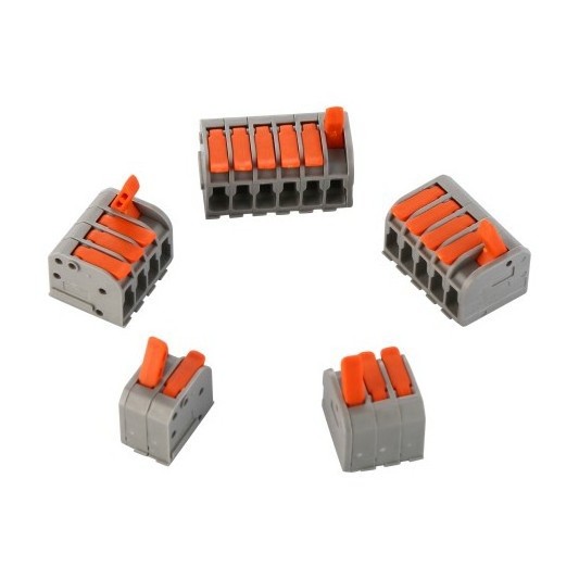 Solderless Cable Push Connector Teiminal Blocks Quick Connecting Compact 222 Wire Lever Nut Splice  connector Lighting fixture