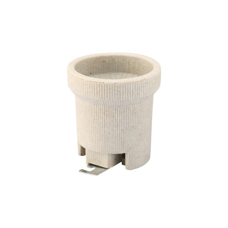 Hot Selling Beige 250V 4A All Ceramic Material E27 E40 Lamp cord Holder For Indoor Home Garden Bulb With CE Certificate Max 200W