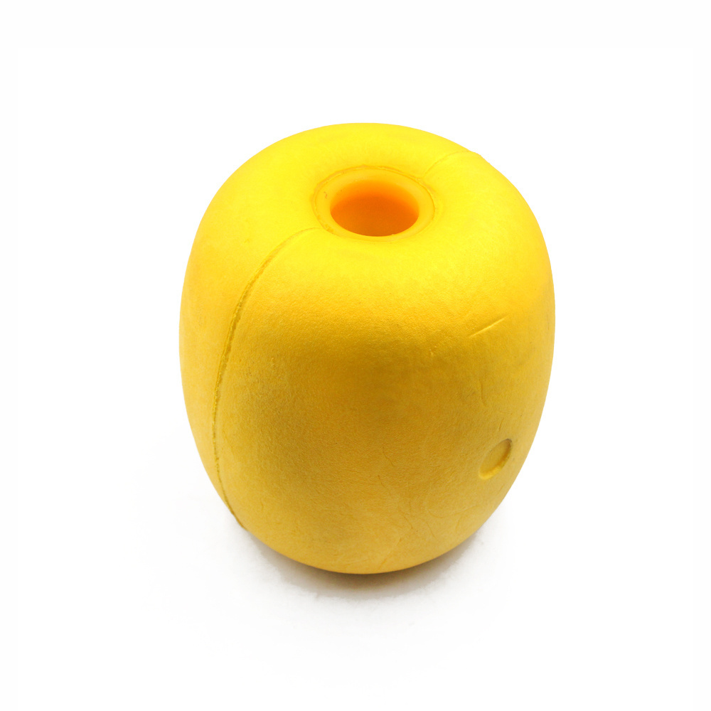 China factory yellow oval perforated EVA float cylindrical all sizes Plastic Floating Light Buoy fishing net float