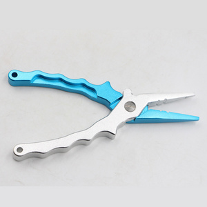 Sleco Stocked 6.5" Aluminium Alloy Fishing Pliers Split Ring Opener ,stainless steel bent nose Fishing Pliers Tools