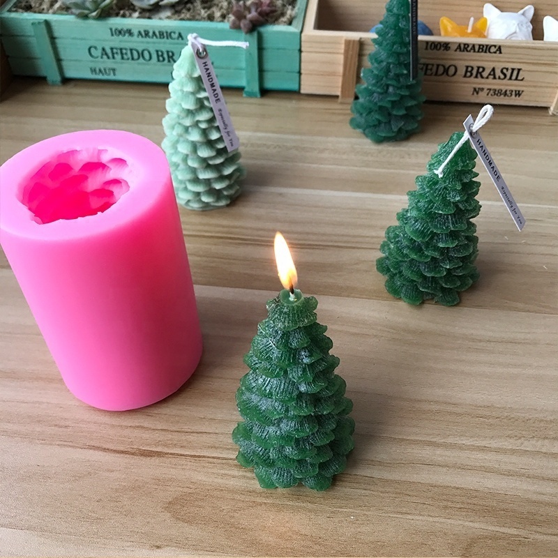 Vintage Christmas Tree Shape Wedding Valentine Gift Candle