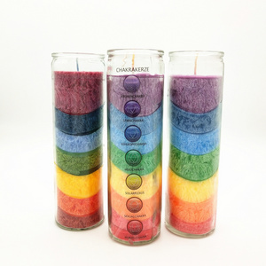 Wholesale Custom Energy Spirit Glass Jar Scented 7 days Chakra Candle