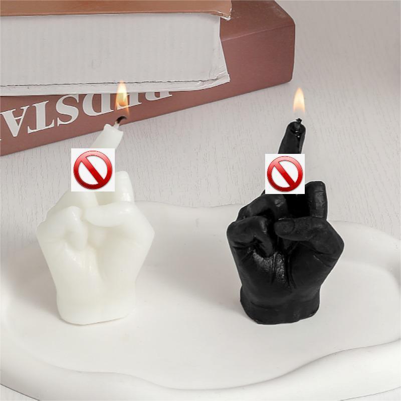 Novelty Wholesale Customize Handmade Middle Finger Hand Shaped Home Decoration Scented Candle