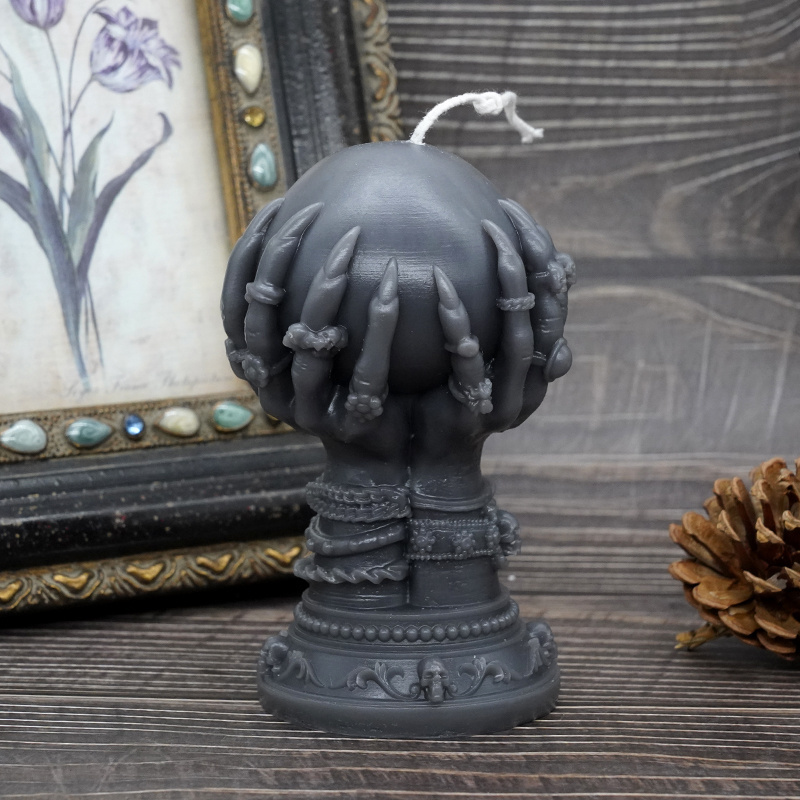 Novelty Wholesale Handmade DIY Halloween Decoration Skulled Shape Mold Scented Candle