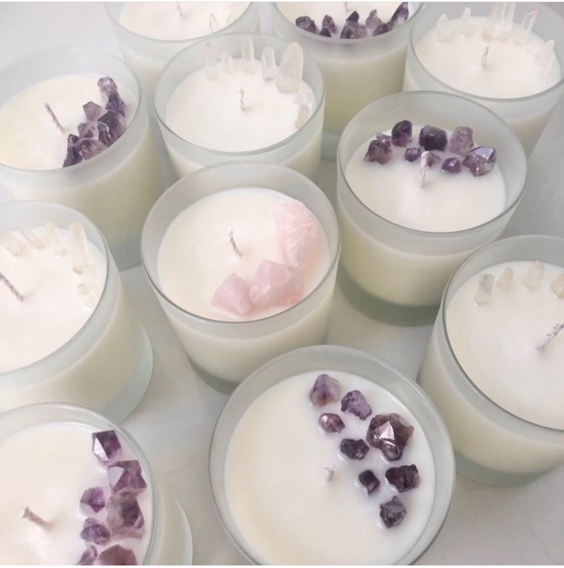 Wholesale Wedding Gift Personalized Private Label Soy Wax Handmade Crystal Spiritual Scented Candles