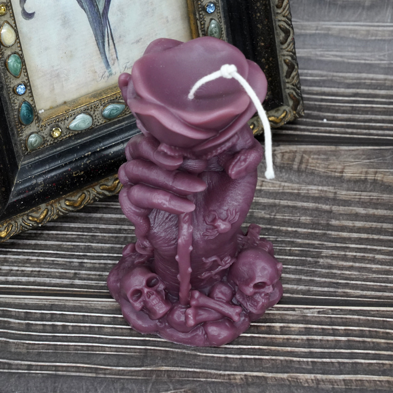 Novelty Wholesale Handmade DIY Halloween Decoration Skulled Shape Mold Scented Candle